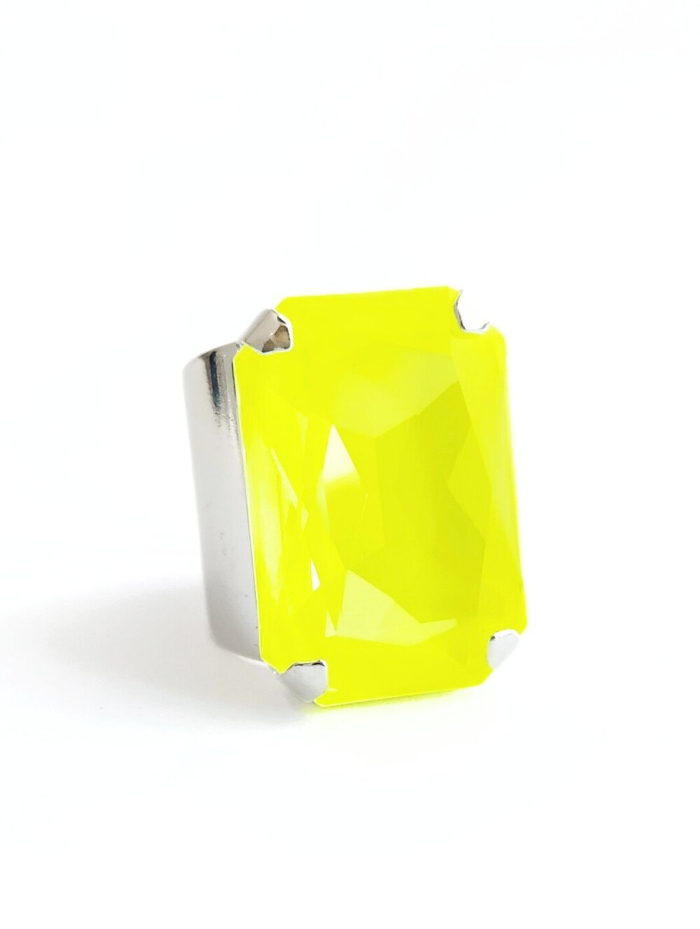Electric Yellow Austrian Crystal Ring